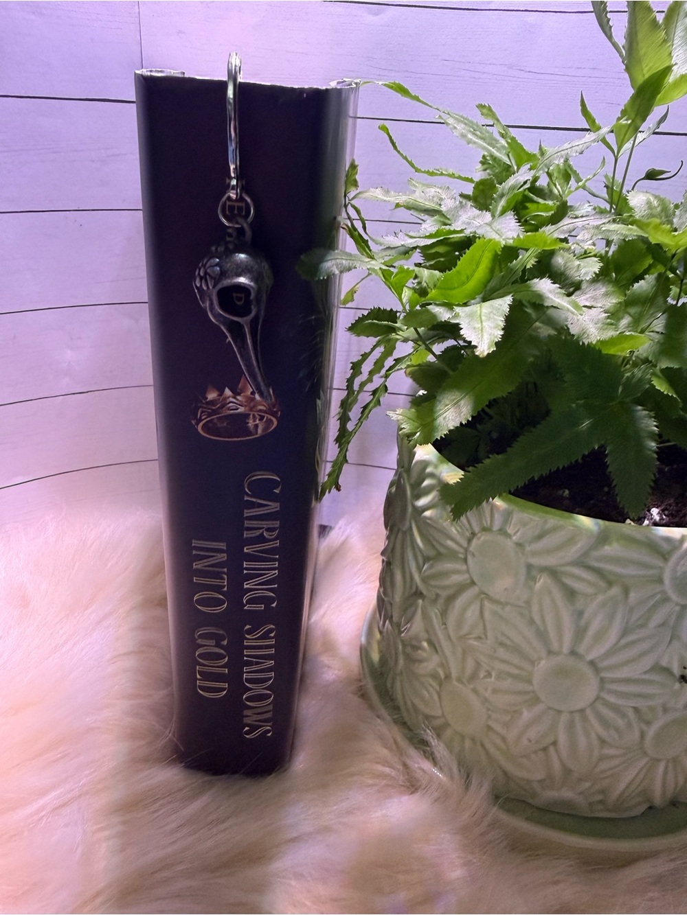 Decorative Silver Raven Skull Bookmark